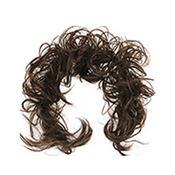 Messy Curly Hårstykke för knut, Medium Askebrun #8, 48 cm