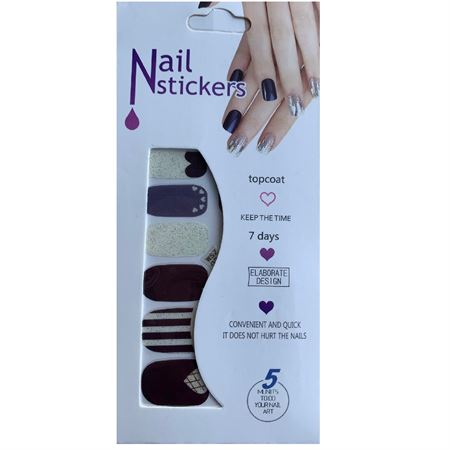Nail Stickers - Nail Wrap 12 st no. 09