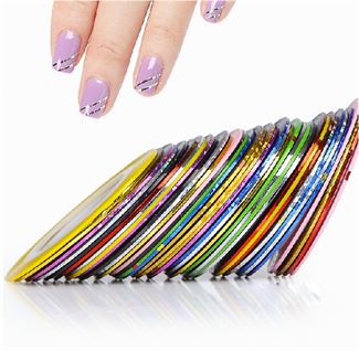 Striping Tejp  - 10st rullar med Nail art Tape