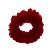 Hårelastik med päls - Faux Scrunchie, brun