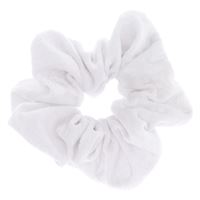 Scrunchie hårsnodd - Cotton White velvet 