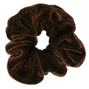 Scrunchie hårsnodd - Cotton Brun