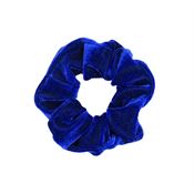 Blå sammets scrunchie