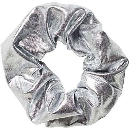Scrunchie hårsnodd - mettalic Silver