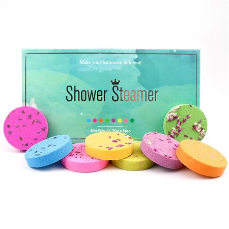 Shower Steamer Gåvoset – 8 st för Spa-upplevelse i Duschen