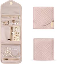 UNIQ Smyckesorganizer för Resa - Liten Hopfällbar Väska - Soft Pink