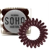 SOHO Spiral Hårsnoddar, CHOCOLATE BROWN - 3 st.