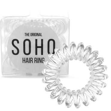 SOHO Spiral Hårsnoddar, CRYSTAL CLEAR - 3 st.