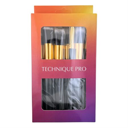 Technique Pro Makeupborstar, Gold edition - 10 st