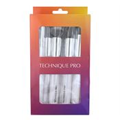 Technique Pro Makeupborstar, silver edition - 10 st