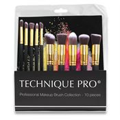 Technique Pro Makeupborstar, Gold edition - 10 st