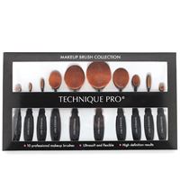 Technique PRO® Ovala Sminkborstar - 10 set