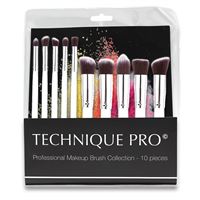 Technique Pro Makeupborstar, silver edition - 10 st