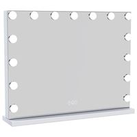 UNIQ XL Hollywood Vanity Sminkspegel med 15 LED-lampor och touchfunktion - Vit