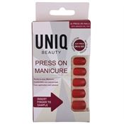 UNIQ Click On / Press On Manikyr Naglar - Rosröd - 24 st