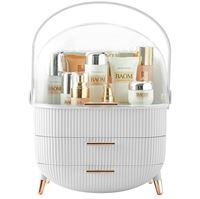 UNIQ Retro Sminkförvaring - Stilren Vit Makeup Organizer