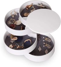 UNIQ Vridbar smycken organizer med 4 nivåer - Vit